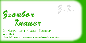 zsombor knauer business card